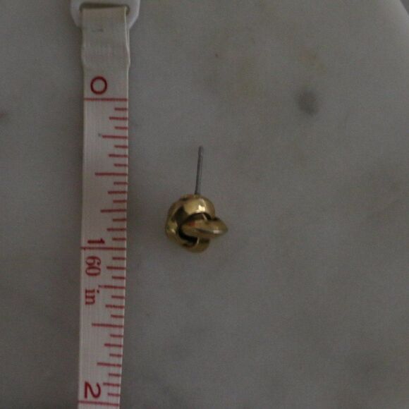 Single Love Knot Gold Plated Stud Earring - Only 1 - Picture 7 of 13